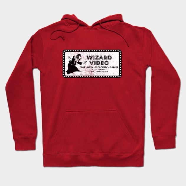 Wizard Video (distressed) Hoodie by GloopTrekker